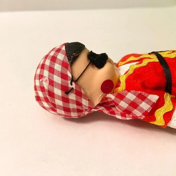 Vintage  Hard Plastic Pirate Boy Doll Open Shut Eyes 6 Inch Tall Figure Flaws - Picture 14 of 16